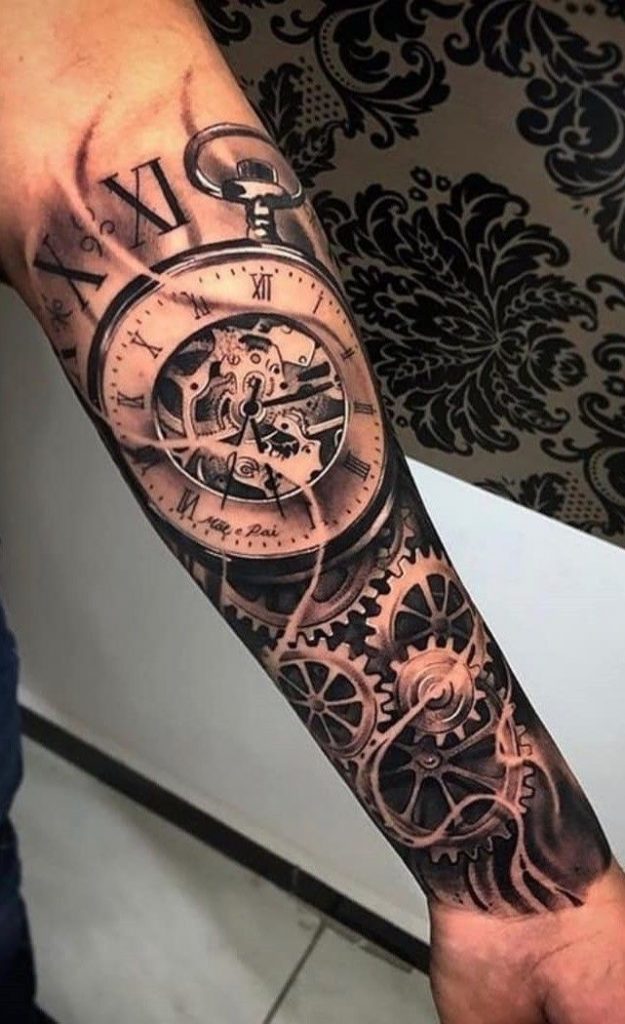 Les 50 plus beaux tatouages horloge 5