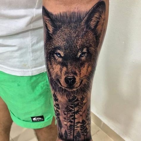 Les 50 plus beaux tatouages loup pour homme 5