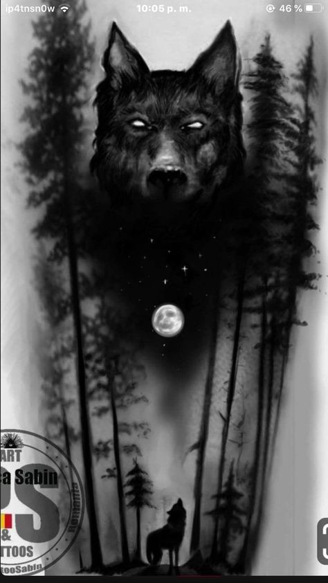 Les 50 plus beaux tatouages loup viking 6