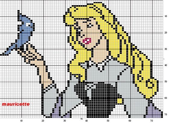 100 top idées de pixel art Disney faciles 69