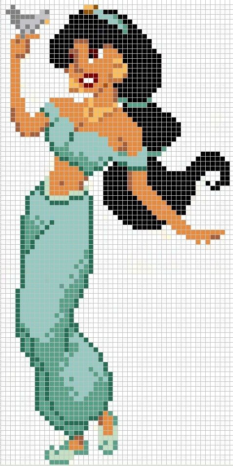 100 top idées de pixel art Disney faciles 7