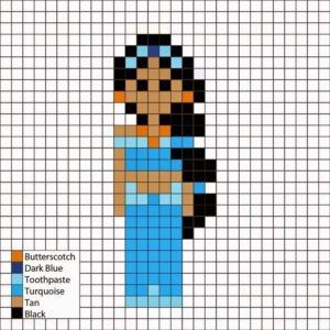 100 top idées de pixel art Disney faciles 74