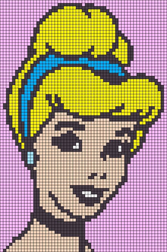 100 top idées de pixel art Disney faciles 8