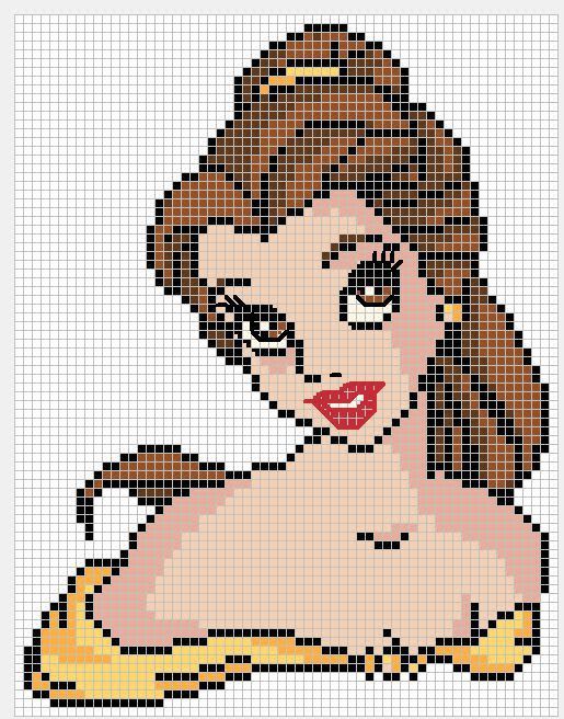 100 top idées de pixel art Disney faciles 96