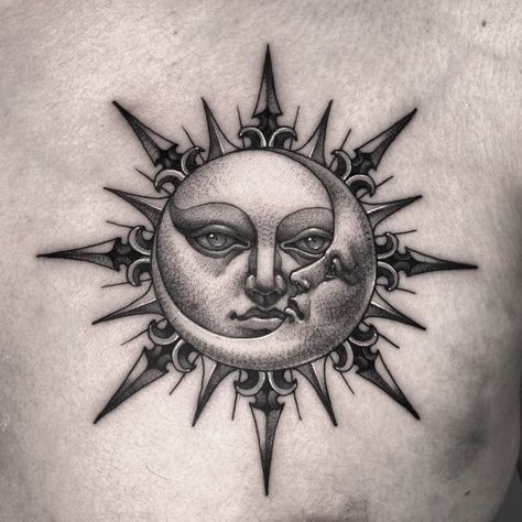 33 top idées de tatouages lune & soleil 22 33 top idées de tatouages lune & soleil 22