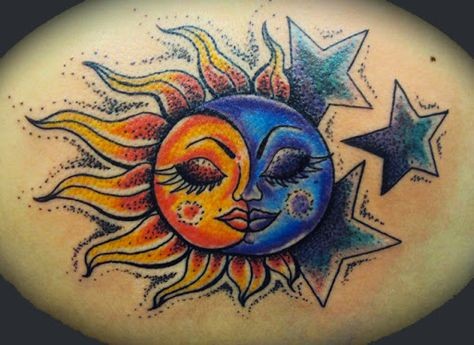 33 top idées de tatouages lune & soleil 25 33 top idées de tatouages lune & soleil 25