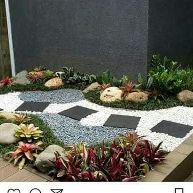 27 idées de beaux jardins décorés avec des pierres 24