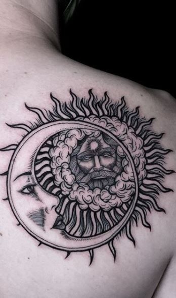 33 top idées de tatouages lune & soleil 29 33 top idées de tatouages lune & soleil 29