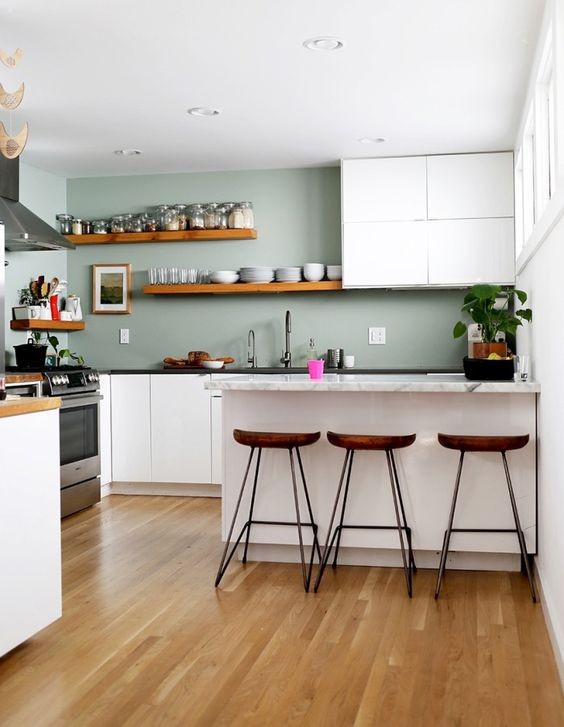 28 top idées de cuisines vertes et bois 17 28 top idées de cuisines vertes et bois 17