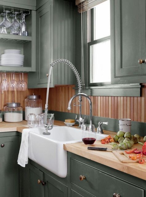 28 top idées de cuisines vertes et bois 22 28 top idées de cuisines vertes et bois 22