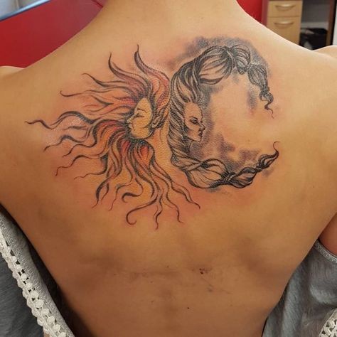 33 top idées de tatouages lune & soleil 30 33 top idées de tatouages lune & soleil 30