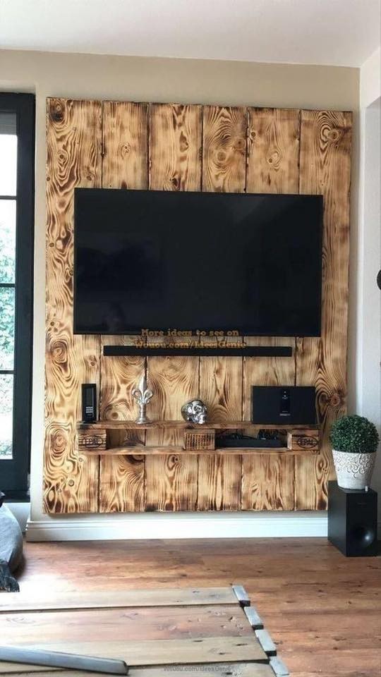 42 idées pour décorer un mur avec des palettes 19 42 idées pour décorer un mur avec des palettes 19