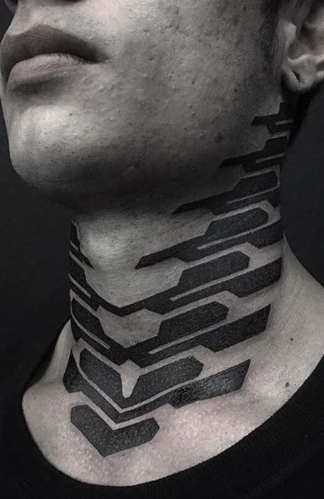 54 top idées de tatouages cou pour s'inspirer 53