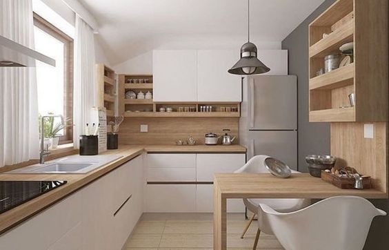 85 top idées de cuisines blanches et bois 34 85 top idées de cuisines blanches et bois 34