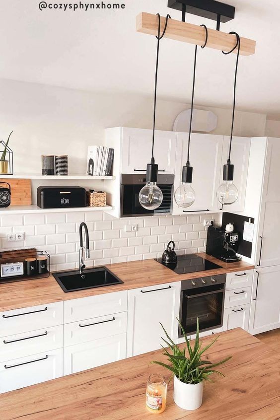 85 top idées de cuisines blanches et bois 8 85 top idées de cuisines blanches et bois 8