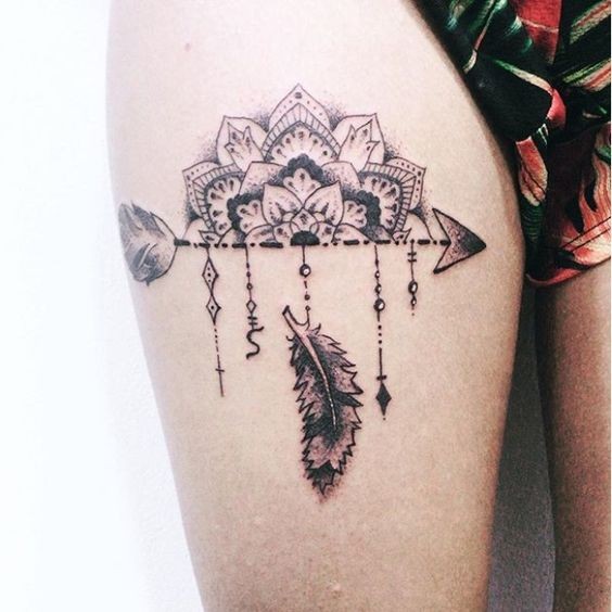 100 top idées de tatouages cuisse pour femme 12