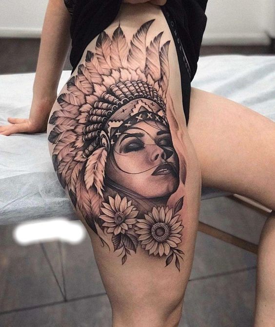 100 top idées de tatouages cuisse pour femme 60
