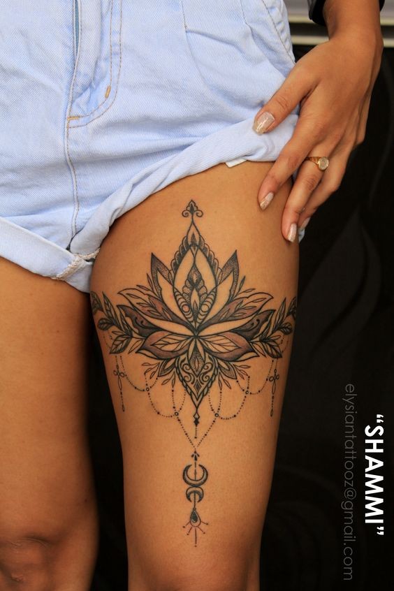 100 top idées de tatouages cuisse pour femme 68
