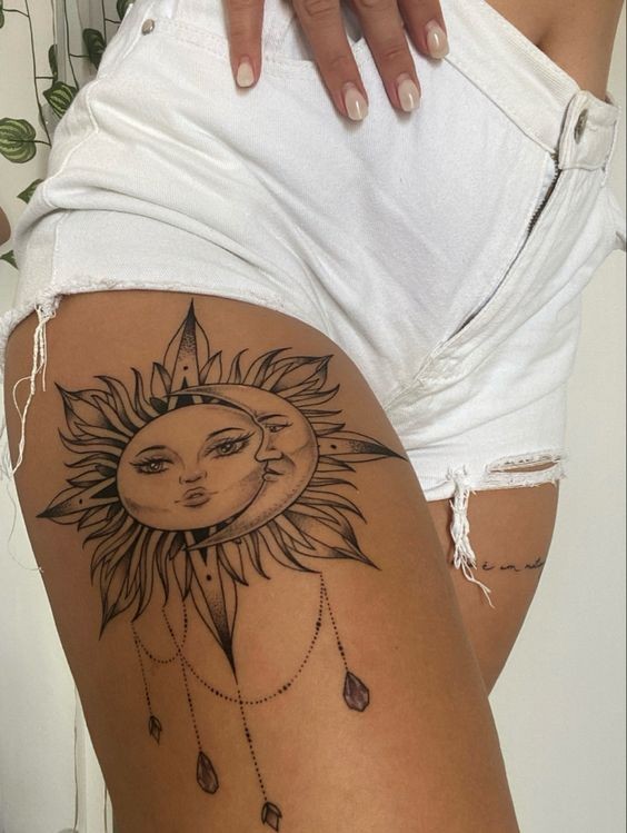 100 top idées de tatouages cuisse pour femme 76