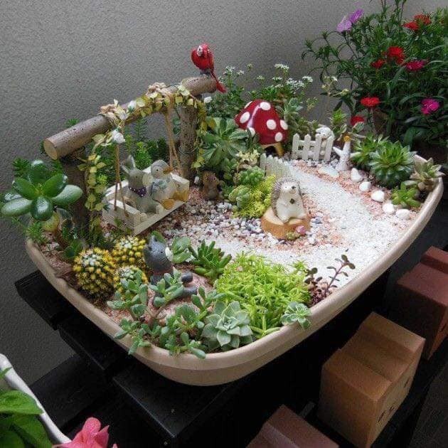 18 idées de décors à faire avec des pots cassés ou réutilisés 2