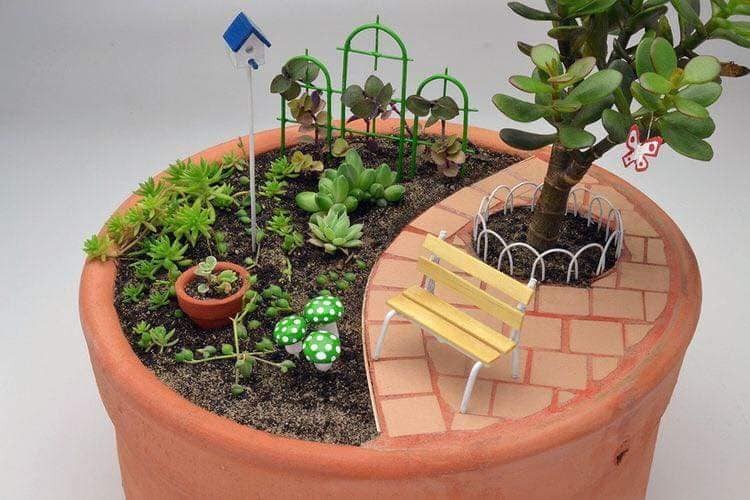 18 idées de décors à faire avec des pots cassés ou réutilisés 4