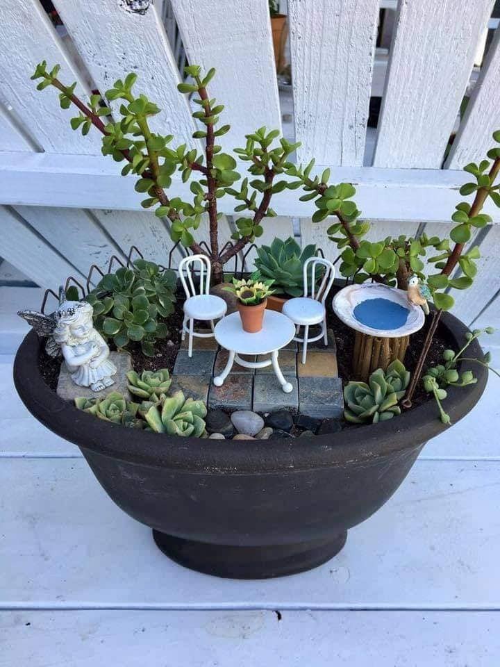18 idées de décors à faire avec des pots cassés ou réutilisés 5