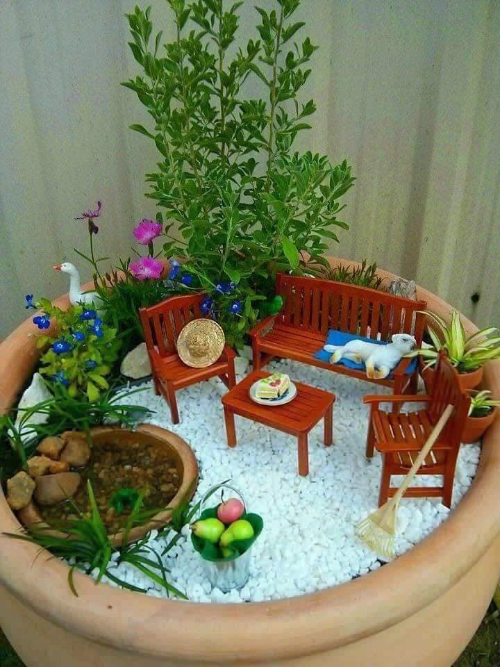 18 idées de décors à faire avec des pots cassés ou réutilisés 8