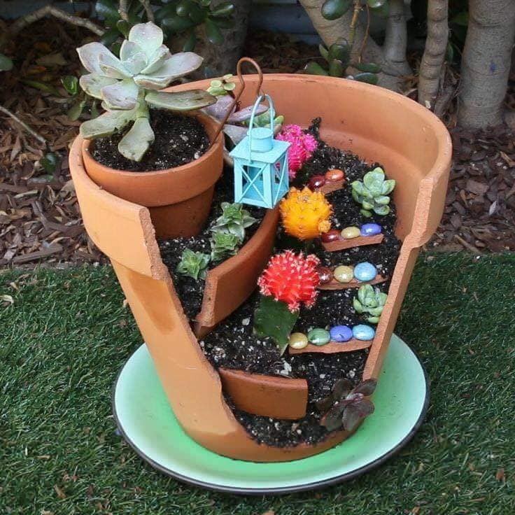 18 idées de décors à faire avec des pots cassés ou réutilisés 1 18 idées de décors à faire avec des pots cassés ou réutilisés 1