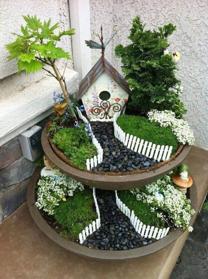 18 idées de décors à faire avec des pots cassés ou réutilisés 15