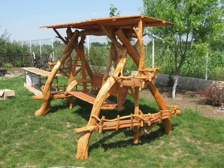 18 balançoires en bois à faire avec des troncs d'arbre 12