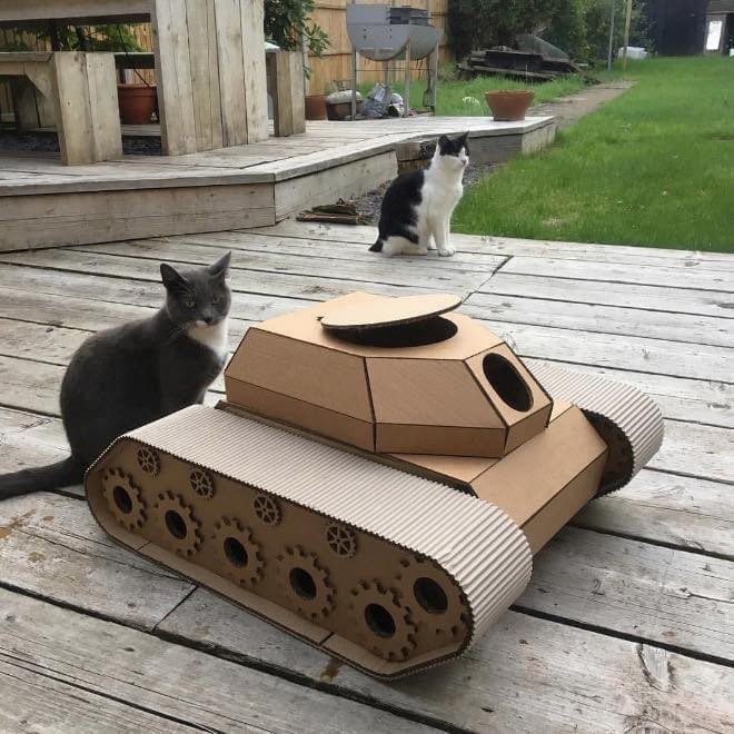 21 idées de maisons pour chat en forme de tanks 12