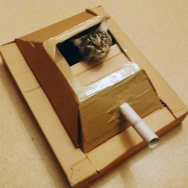 21 idées de maisons pour chat en forme de tanks 14