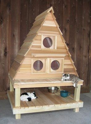45 top idées de maisons de chat en plein air 20
