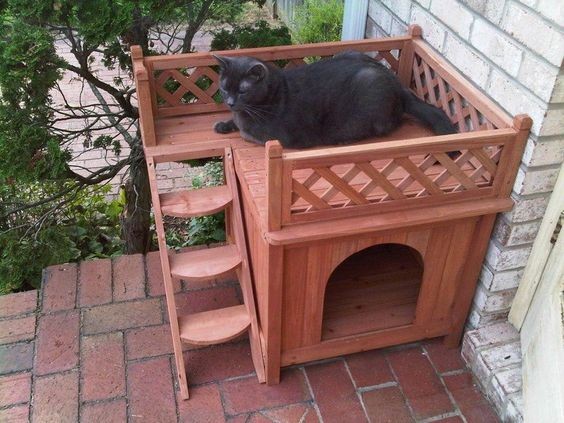 45 top idées de maisons de chat en plein air 43