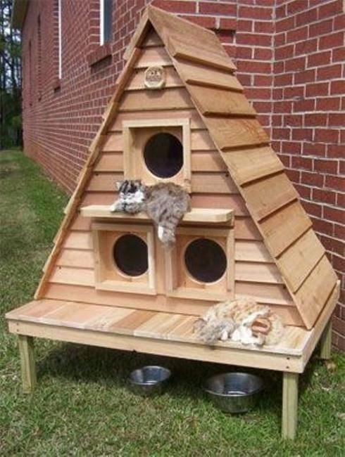 45 top idées de maisons de chat en plein air 45