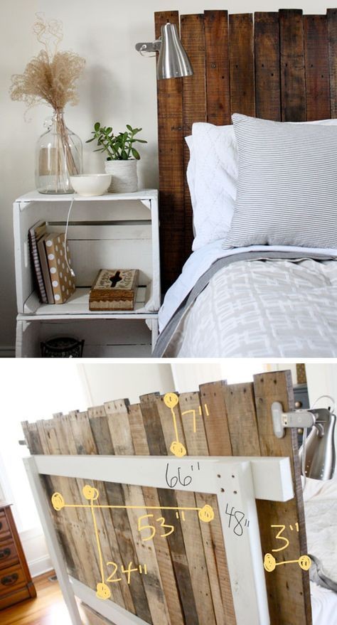 48 têtes de lit en bois à refaire avec des palettes 48