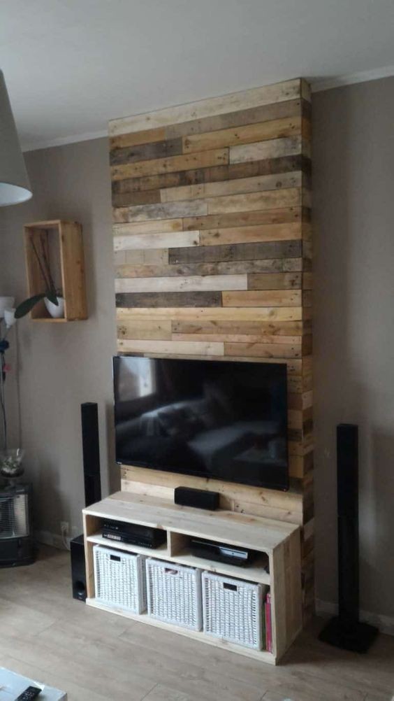 62 idées pour embellir un mur avec du bois ou des palettes 42