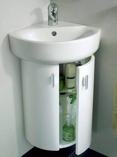 13 idées de lavabos d'angle avec rangements pour petite salle de bain 9 13 idées de lavabos d'angle avec rangements pour petite salle de bain 9