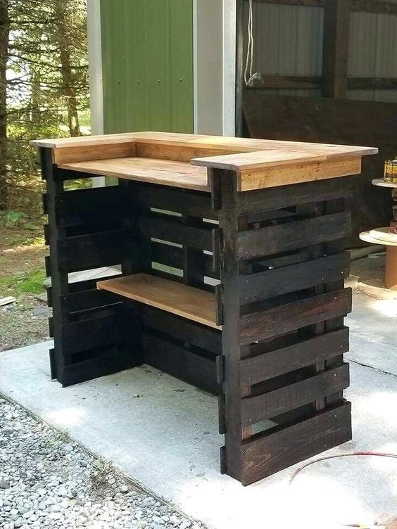 Les 26 plus beaux bars et barbecues en palettes 19 Les 26 plus beaux bars et barbecues en palettes 19