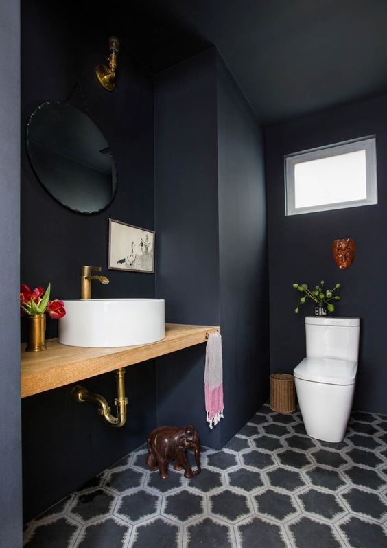 Les 30 plus belles décorations de toilettes & WC chics 9 Les 30 plus belles décorations de toilettes & WC chics 9