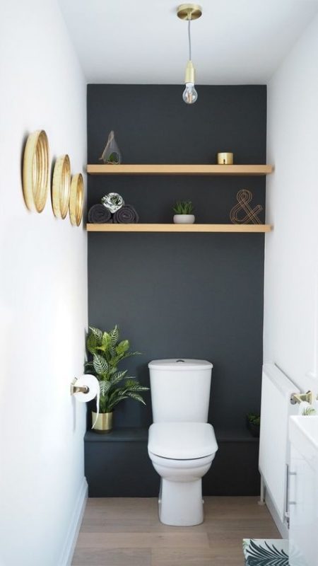 Les 30 plus belles décorations de toilettes & WC chics 22 Les 30 plus belles décorations de toilettes & WC chics 22