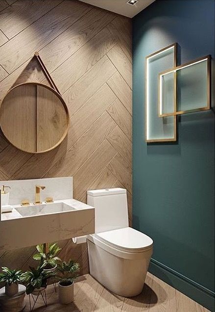 Les 30 plus belles décorations de toilettes & WC chics 21 Les 30 plus belles décorations de toilettes & WC chics 21