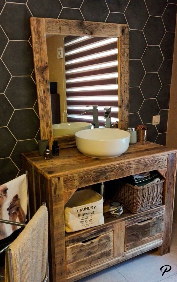 21 idées inspirantes pour embellir votre salle de bain avec des palettes 20