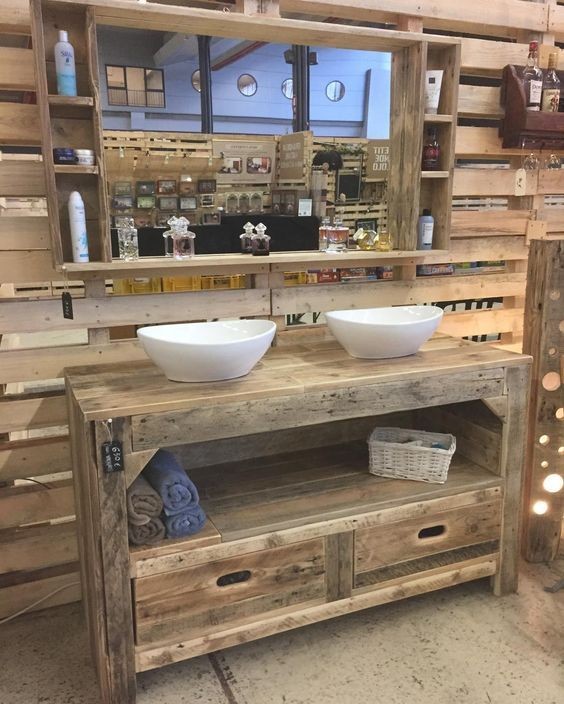 21 idées inspirantes pour embellir votre salle de bain avec des palettes 3