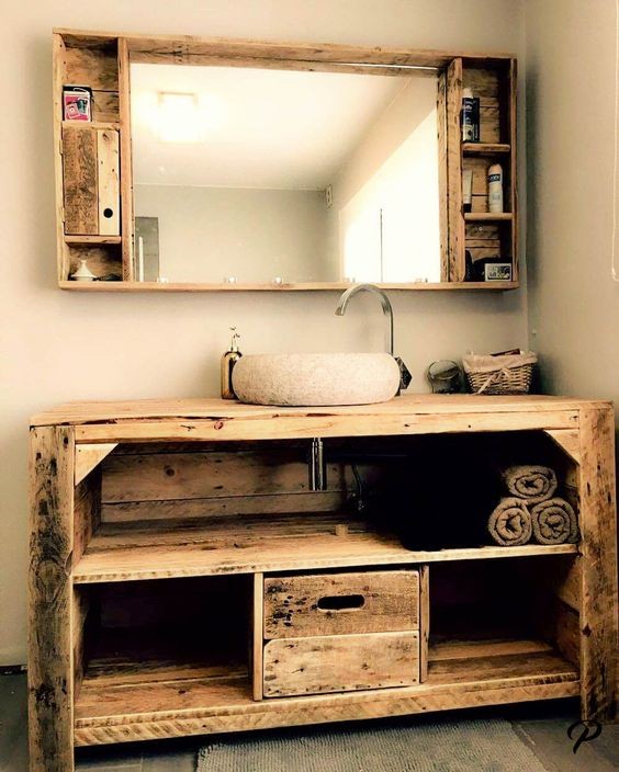 21 idées inspirantes pour embellir votre salle de bain avec des palettes 10