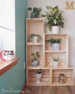 24 idées d'étagères pour plantes à faire soi-même avec du bois 15
