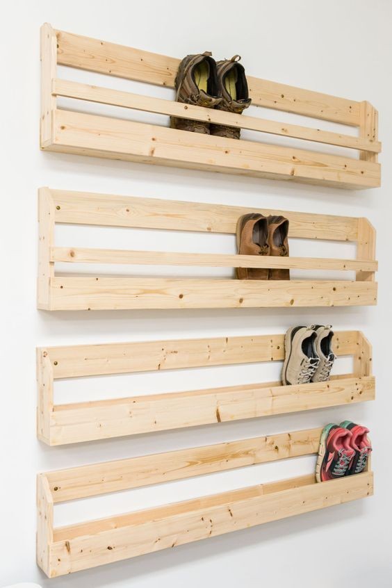 9 Étagères à chaussures verticales en bois 1 9 Étagères à chaussures verticales en bois 1