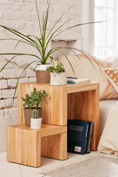 32 idées de tables de chevet en bois à faire soi-même 4 32 idées de tables de chevet en bois à faire soi-même 4