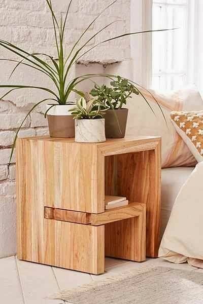 32 idées de tables de chevet en bois à faire soi-même 8 32 idées de tables de chevet en bois à faire soi-même 8