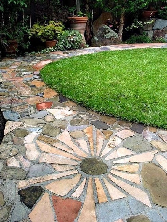 100 incroyables idées de chemins de jardin en pierres 39